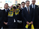 Swedish Prime Minister Ulf Kristersson wears a Sweden scarf as he and Belgian Prime Minister Alexander De Croo pay tribute to the victims two days after a gunman shot dead two Swedes, at the place of the shooting in Brussels, Belgium October 18, 2023. REUTERS/Yves Herman Acquire Licensing Rights
